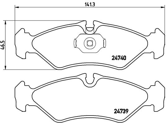 A.B.S. P 50 081 BREMBO Bremsbelagsatz, Scheibenbremse